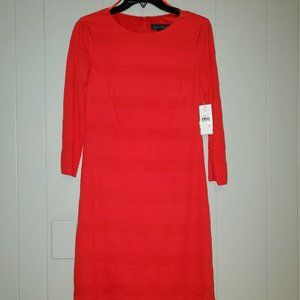 Jessica Howard Style Shift 3/4 Sleeve Knit Jacquard Dress NEW WITH TAGS